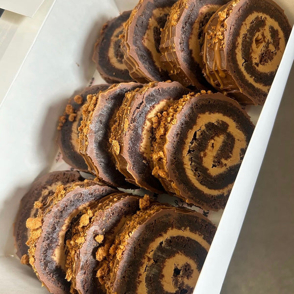 Christmas Brownie Yule Log.